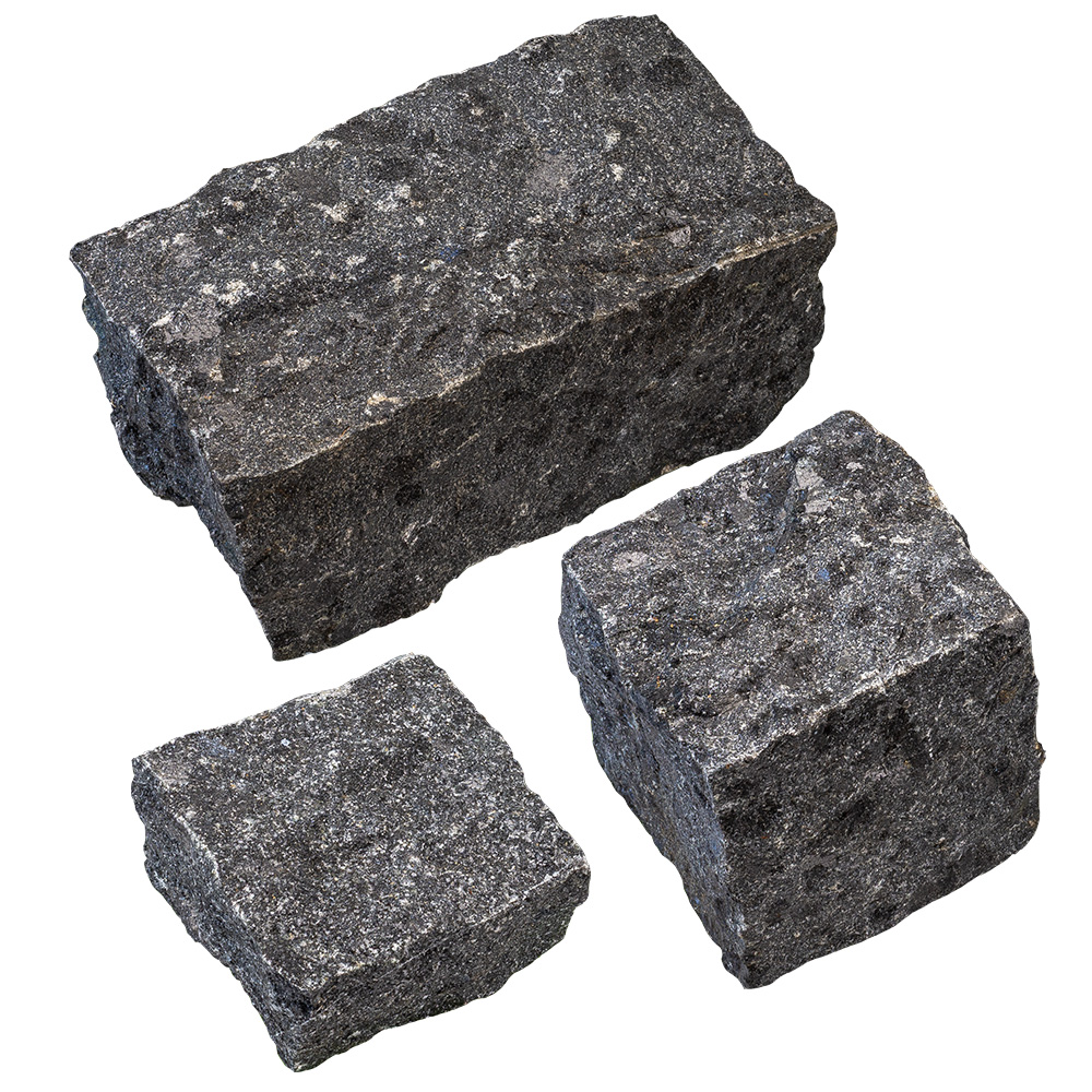 御影ピンコロ 蒲田黒 割肌仕上げ | 造園資材館