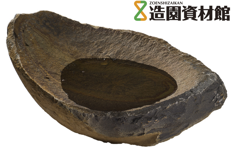 ジャワストーン 泥 水鉢 | 造園資材館