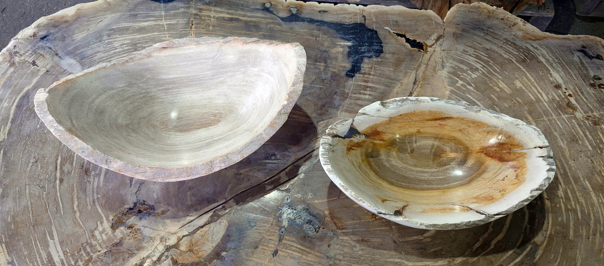 木化石　刻（とき）ボウル | 造園資材館