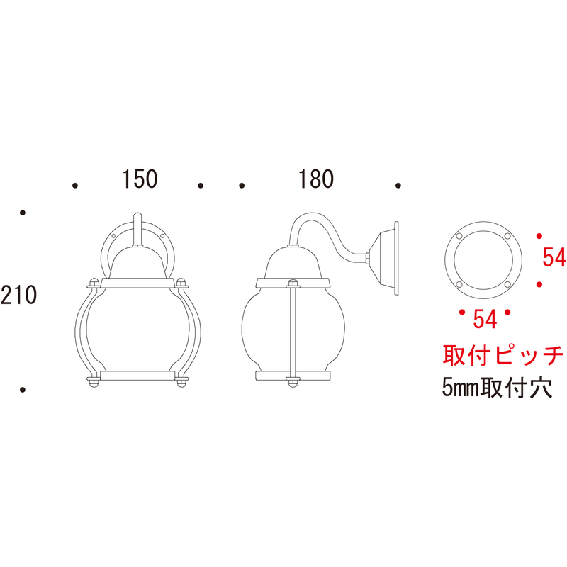 ポーチライト キャニム 真鍮クリアー | 造園資材館